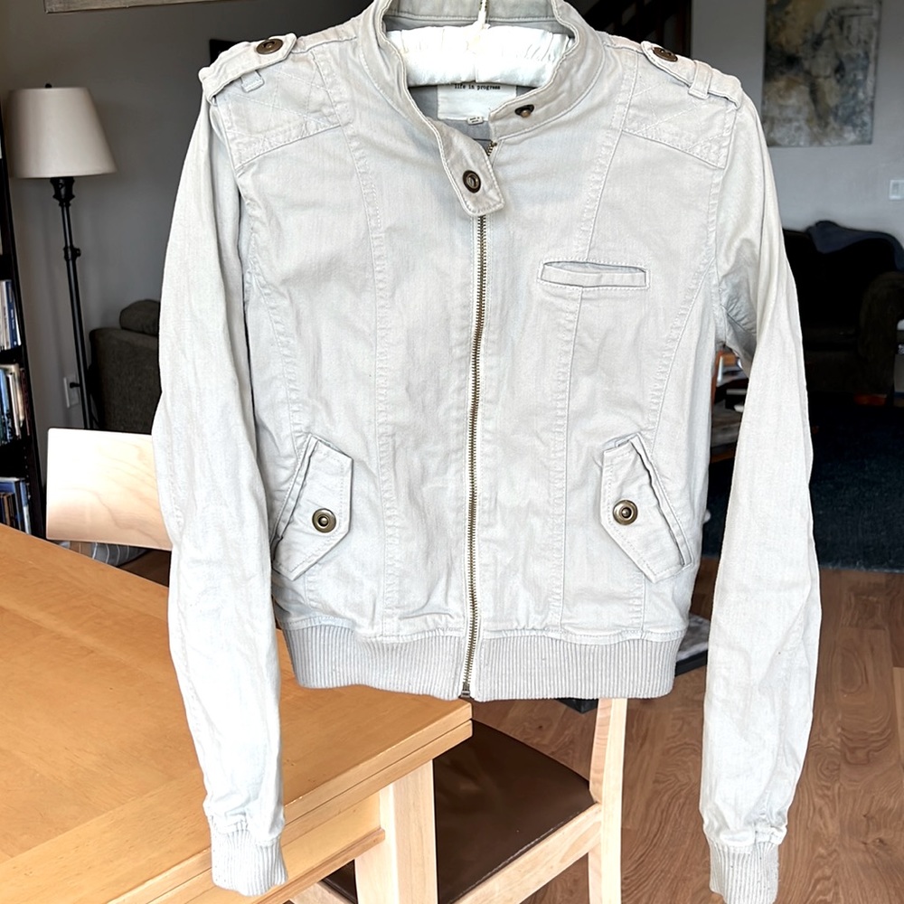 Stony gray lightweight canvas jacket xs